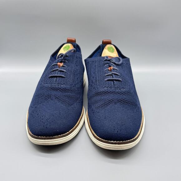 Cole Haan Shoes Mens 11 Navy Blue Grand OS Knit Wingtip Oxford Sneakers main image 10